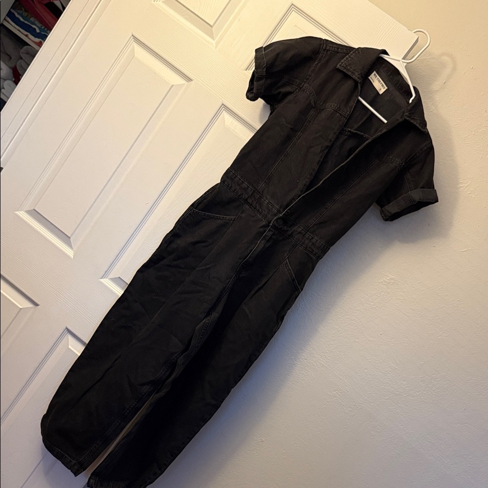 We The Free Black Short Sleeve Jumpsuit